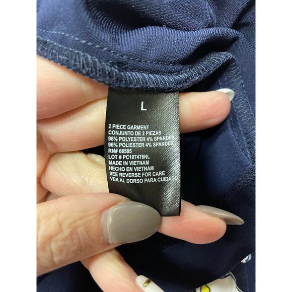 Perceptions Floral Midi Dress Cardigan 2-Piece Set Womens Large Romantic Flowy - Picture 12 of 16